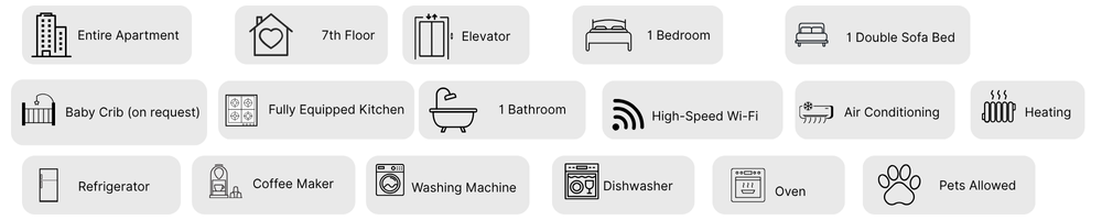 rome apartment amenities